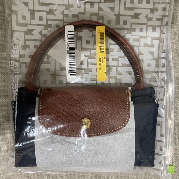 Longchamp Le pliage small tote bag in marine navy blue - Picture 12 of 12